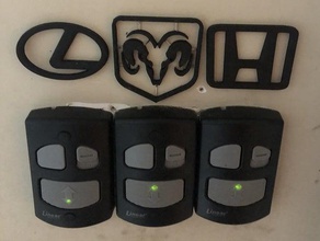 honda ram lexus - logos garage door buttons car logo opener organization 3d print model - Mito3D