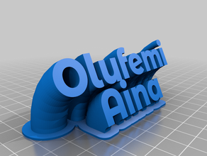 clacec oa custom name plate customized 3d print model - Mito3D