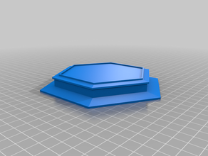 hexagonal d'affichage de la base affichage cas support présentation miniature le stand 3d print model - Mito3D
