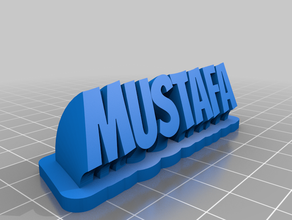 llavero mustafa customized 3d print model - Mito3D