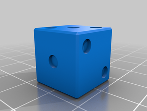 d6 16mm test cube 3d print model - Mito3D