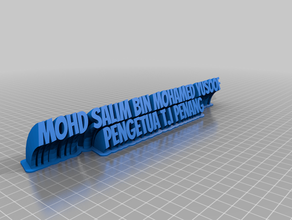 bos salim personalizado 3d print model - Mito3D
