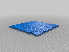 chain mail square customized 3d print model - Mito3D