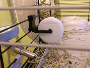 small pet salt wheel holder ferplast cage guineapig guinea pig hamster rabbit lick 3d print model - Mito3D