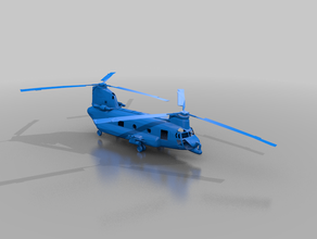 helicóptero ch-47 chinook 3d print model - Mito3D