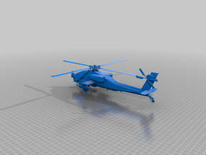 helikopter ah-64 apache 3d print model - Mito3D