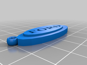 ford keychane 3d print model - Mito3D
