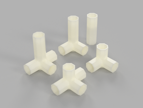 rack modular elementos de tubos 16 mm 3d print model - Mito3D