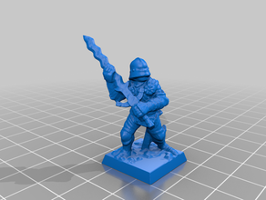Alman knigh zweihander tarihi knight mm minyatür masa üstü oyuncaklar wargaming warhammer fantasy 3d print model - Mito3D