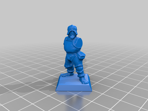 supportless allemand landsknecht corps historique lansquenet mercenaire figurine 28mm soldat wargaming warhammer fantasy 3d print model - Mito3D