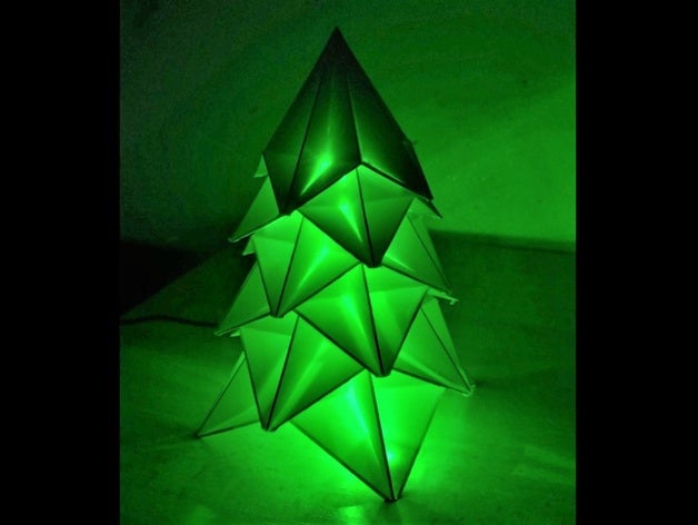 origami ispirato albero di natale 3D print model - Mito3D