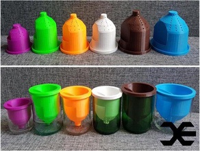 ludicrously parametric self-watering planter bottle planters selfwatering self watering upcycling 3d print model - Mito3D