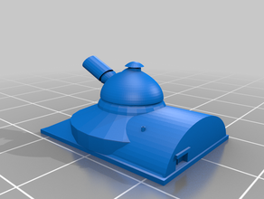 aethernaught - bunker di pistola dirigibile tavolo gioco terreno wargame 3d print model - Mito3D