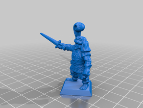 worldhammer empire noble dnd fantasy heroquest miniature 28mm tabletop wargaming warhammer 3d print model - Mito3D