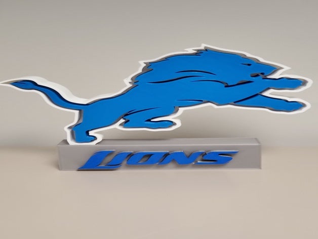 o detroit lions stand futebol leões nfl 3D print model - Mito3D