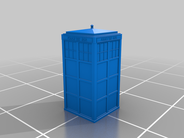 tardis drwho police box 3D print model - Mito3D