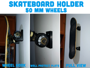 skateboard-Halter Halter - Organisation skateboard 3d print model - Mito3D