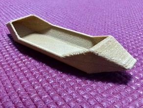 low-poly origami barco flutuante baixa contagem de polígonos navio água madeira 3d print model - Mito3D