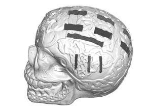 celtic skull usb sd micro card holder human office stick 3d print model - Mito3D