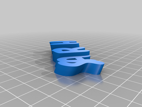 il mio personalizzato iamburny v2 di testo - nome keyfob portachiavi su misura 3d print model - Mito3D