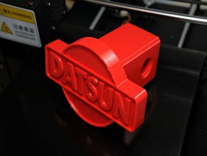 datsun hitch cover frontier nissan tow trailer 3d print model - Mito3D