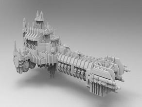 astartes barge de combat battlefleet gothic battleship bfg epic40k échelle épique miniature modèle scifi navire vaisseau spatial wargaming guerre 3d print model - Mito3D