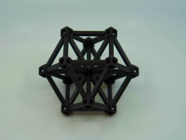 octeto de cerchas celosía buckminster fuller bucky ivm matemáticas modular octaedro la simetría sinergia tetraedro el braguero 3D print model - Mito3D