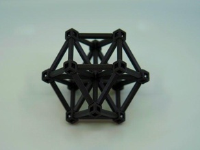 octet truss lattice buckminster fuller bucky ivm math modular octahedron symmetry synergetics tetrahedron 3d print model - Mito3D
