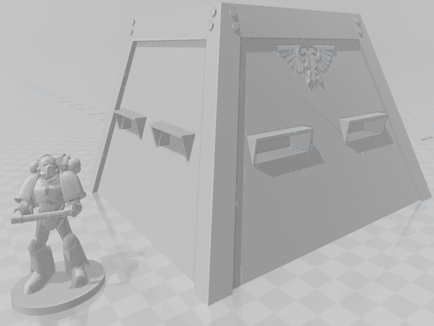 pré-fab bunker 4 - wh40k 40k warhammer astra militarum la garde impériale dessus de table jeu warhammer40k 40000 3D print model - Mito3D