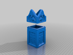 leone stele scatola senza coperchio di antiquariato box la decorazione 3d print model - Mito3D