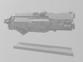 halo flotte de batailles - l'infini la classe bataille des commande nation les nations navire l'espace unies csnu 3d print model - Mito3D