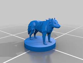 lobo cão masmorras e dragões 3d print model - Mito3D