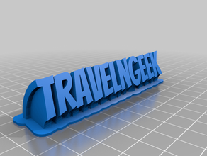 travelngeek 1 row customized 3d print model - Mito3D