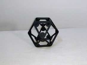 achtkantig jitterbug buckminster fuller cuboctahedron math Oktaeder Polyeder 3d print model - Mito3D