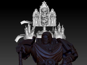 space marine reliquary backpack unscaled 40k bits black templar wargaming warhammer 3d print model - Mito3D