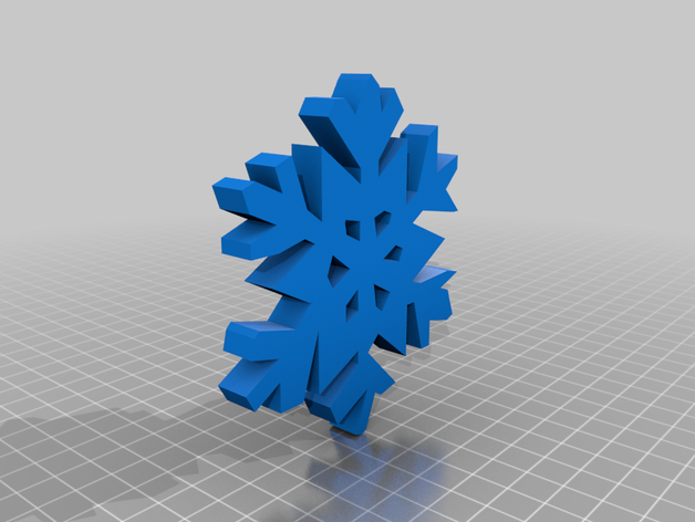 rustic snowflake 3dprintable holidays snow winter 3D print model - Mito3D