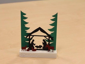 christmas crib 3d print model - Mito3D
