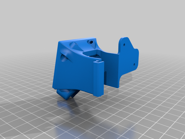 ender 3 minimalistischen Lüfter, w Rechte Seite Klammer remix fan mount hotend hotend-Kühlung 3D print model - Mito3D