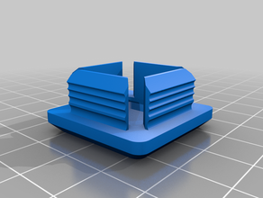 personnalisé bouchon carré tube rectangulaire 3d print model - Mito3D
