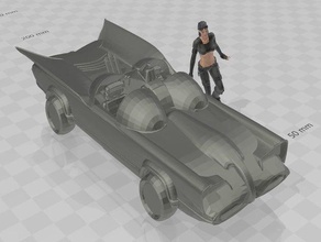batmobile et femelle la 3d print model - Mito3D