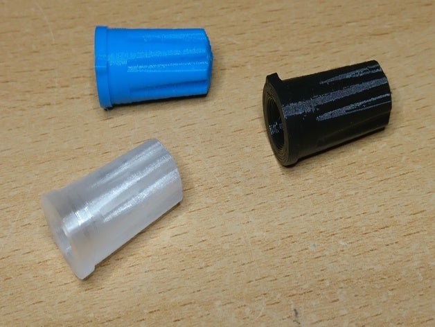 potansiyometre topuzu 6 mm spindle drehknopf poti 3D print model - Mito3D