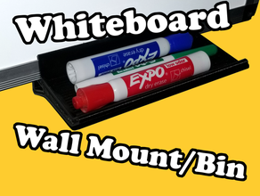 whiteboard wall mount marker bins 3d print model - Mito3D