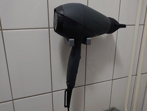 hair dryer wall mount 3d print model - Mito3D