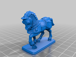 german empire armored horse dnd miniature heroquest historical knight mount tabletop wargaming warhammer fantasy 3d print model - Mito3D