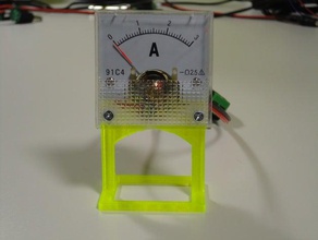 91c4 medidor titular de soporte ampere amperímetro analógico caso la electrónica el robot voltaje voltímetro 3d print model - Mito3D