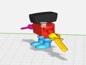 abi robot sword arm finger kid kids mech mecha roboter toy 3d print model - Mito3D