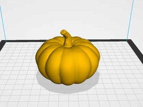 Kürbis Ernte november Oktober orange Saison Stamm das Erntedankfest 3d print model - Mito3D