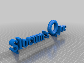 slocum's joe horizontal basic rooftop sign 3d print model - Mito3D