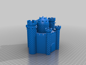 bowser castle bowsers château mario bros 3d print model - Mito3D