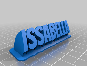 issabella customized 3d print model - Mito3D